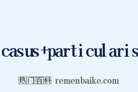 casus particularis是什么意思的图片